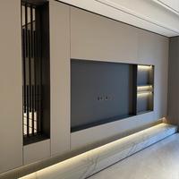 Meuble TV en bois moderne, écologique, durable et réglable sur mesure avec rangement pour téléviseurs de 65 pouces et plus, salon, appartement, meubles de maison