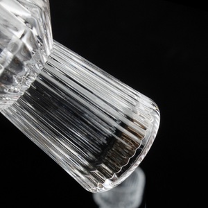 Vente en gros service à saké japonais <span class=keywords><strong>carafe</strong></span> à saké en verre <span class=keywords><strong>carafe</strong></span> à saké à rayures verticales côtelées - Product Image 4