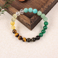 Bracelet en pierres naturelles pour l'attraction de la richesse, bracelet perlé en pierres précieuses mélangées pour la guérison énergétique, la chance financière et le succès (vente en gros)