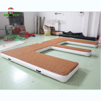 Jet ski Teck Drop Stitch Bain de soleil Yoga Eau Ponton Plate-forme Gonflable Yacht Île Flottant Dock flottant pont de bain