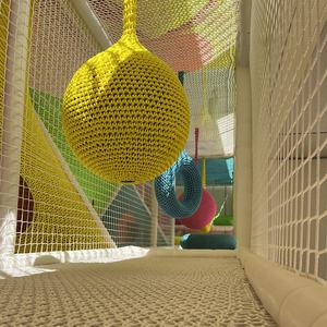 Parcours d'obstacles et balançoire en filet arc-en-ciel commercial pour aire de jeux extérieure et parc à thème - Product Image 3