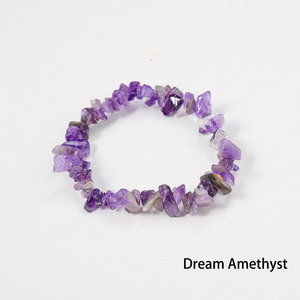 Venta al por mayor de piedra natural amatista verde Aventurina ojos de tigre grava pulsera de cristal de piedras preciosas joyería pulsera - Product Image 3