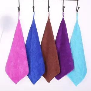 WS72 Household Kitchen Hanging Hand Drying Towel Various Size Home Cleaning Dishcloth Soft Absorbent Microfiber Hand Cloth