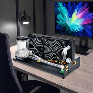 OC-AC240 Nhỏ Im Lặng 3D Cổng Tản Nhiệt Kit G1/4 Kết Nối DIY Máy Tính <span class=keywords><strong>X</strong></span>ách Tay Nước Làm Mát Hệ Thống Máy In UV Nhiệt Nhôm Bộ Vi <span class=keywords><strong>X</strong></span>ử Lý - Product Image 5