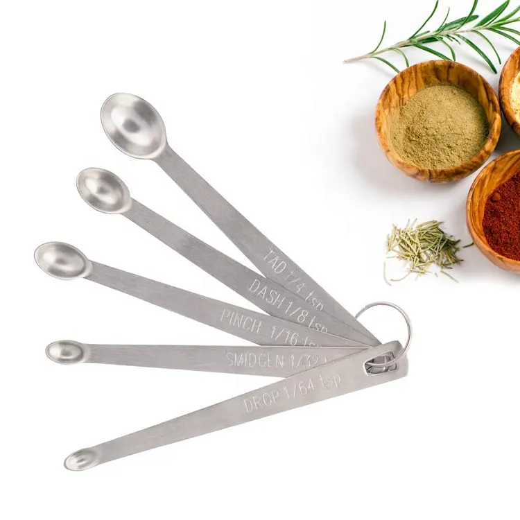 Factory Price Hot Selling Baking Tools 5-piece Set Stainless Steel Mini Measuring Spoon