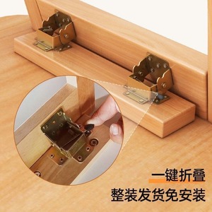 <b>Foldable</b> Coffee <b>Table</b> Solid Wood Simple Design Living Room Home Use Multifunction Low <b>Table</b> Bedroom Small Apartment - Product Image 3