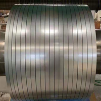 Bande de cerclage métallique en acier de haute qualité Q195, Q235, Q345B, DB460, peinte en noir, bleue, en acier, bande d'acier revêtue de zinc carbone