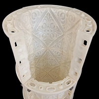 Moule en plastique ABS brillant pour pilier, colonne, piédestal et balustre en béton, durable, robuste pour extérieur, avec motifs bec de canard, feuilles et gaufrage uni