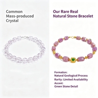 Bracelet en Sugilite Fleur de Cerisier Violet pour Hommes et Femmes, Bracelet en Pierre Naturelle pour la Méditation