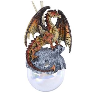 Resina personalizada vuelo fantasía naranja dragón adorno de Navidad accesorios para el hogar - Product Image 1