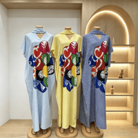 Promotion Été Robe Africaine Femme Grande Taille Décontractée Ample en Bazin et Mousseline, style Boubou, Robe Longue, Bubu, Kaftan, pour Plage et Club 2026