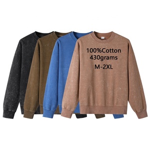 Vintage Fleece <b>Sweatshirts</b> 430gms 100% Cotton Heavy <b>Sweatshirt</b> Custom Puff Printing <b>Men</b> Stylish <b>Sweatshirt</b> - Product Image 1