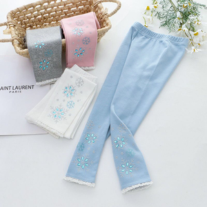 <span class=keywords><strong>Leggings</strong></span> in cotone da ragazza, Slim Fit, abbigliamento per bambini primavera e autunno, pantaloni da bambino, pantaloni lunghi <span class=keywords><strong>bambina</strong></span> con strass - Product Image 2