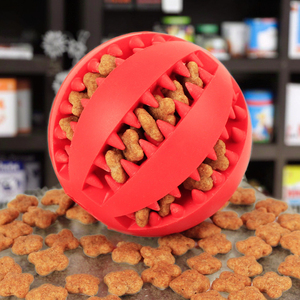 Brinquedo Interativo para Cães, Bola de Borracha Durável e Macia, Brinquedos para Filhotes e Gatos, Alimentador de Petiscos, Bola de Limpeza Dental, Bola de Treinamento de QI - Product Image 6
