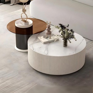 Practical Beautiful Design Space Saving <strong>Nesting</strong> Italian Coffee <strong>Table</strong> with Wood Drawer for Small Apartment Living Room Home Use - Product Image 3