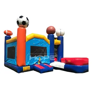 Gonfiabile calcio jumper baseball buttafuori basket castello di salto di calcio casa di rimbalzo combo con scivolo d'acqua
