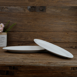 Tùy chỉnh dài cá tấm Mô hình nhà hàng salad tấm hiển thị trắng gốm nhà máy bán hàng trực tiếp - Product Image 3