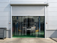 Porte à enroulement en aluminium à performance stable, design minimaliste, pour supermarchés, avec accessoires complets pour les nouvelles constructions