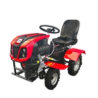 Tractor Agrícola de Jardín con Tracción en las 4 Ruedas, Diésel, 18 HP, Pequeño, Compacto, Cultivador Utilitario de 4 Ruedas para Césped