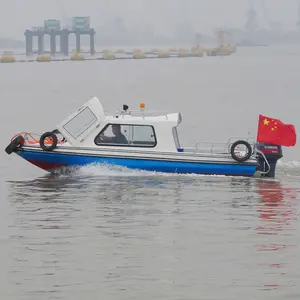 Popular 5.3M Barco de pesca em fibra de vidro Iate de luxo Cabine Iate para entretenimento familiar