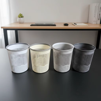 Cesta de Almacenamiento de Escritorio Multiusos Redonda Mini Moderna Ecológica de Plástico PP
