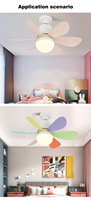 Ventilateur de plafond avec lumière, douille E27, 16,5 pouces |   Ventilateur de plafond sans fil à visser avec télécommande |   Ventilateur LED à 3 vitesses et intensité réglable pour garage et chambre