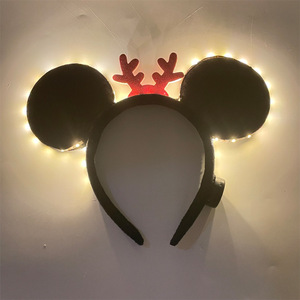 Diadema Luminosa LED con Orejas de Mickey, Accesorio para el Cabello con Orejas de Ratón Brillantes, Artículos para Fiestas de Cumpleaños para Niños y Niñas, Accesorios para la Cabeza de Navidad - Product Image 6