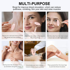 Ensemble <span class=keywords><strong>de</strong></span> Gua Sha en <span class=keywords><strong>jade</strong></span> naturel en gros, pierres <span class=keywords><strong>de</strong></span> <span class=keywords><strong>jade</strong></span> vertes, roses et blanches en forme <span class=keywords><strong>de</strong></span> cœur, outil <span class=keywords><strong>de</strong></span> soin anti-âge pour le <span class=keywords><strong>visage</strong></span>, masseur à rouleau <span class=keywords><strong>de</strong></span> <span class=keywords><strong>jade</strong></span> - Product Image 3