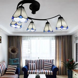 Lámpara de Techo Moderna para Dormitorio Mediterráneo, Estilo Nórdico, Color Azul, para Sala de Estar, Estilo Princesa, Súper Moderna, para Bebés - Product Image 2