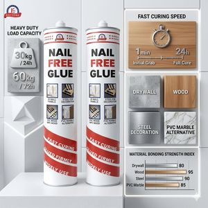 <span class=keywords><strong>Colle</strong></span> puissante écologique à faible teneur <span class=keywords><strong>en</strong></span> COV, sans clouage, étanche <span class=keywords><strong>pour</strong></span> plinthes et moulures - Product Image 4