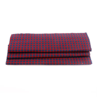 Tissu teint en fil à rayures rouges et noires en coton recyclé de haute qualité pour jupe
