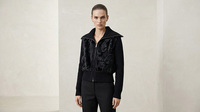 Damen Nerzfell- & Strickjacke, Kurzer Mantel mit Übergroßem Kragen und Reißverschluss für Herbst und Winter