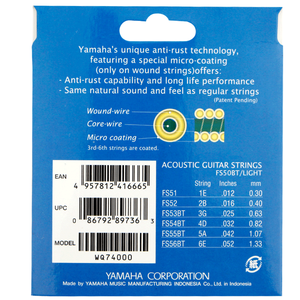 <span class=keywords><strong>Cuerdas</strong></span> para Guitarra <span class=keywords><strong>Yamaha</strong></span> FS50BT, Serie Ballad, Fósforo y Cobre, Juego Original de 6 <span class=keywords><strong>Cuerdas</strong></span>, Acero Hexagonal Antioxidante para Guitarra Acústica - Product Image 2