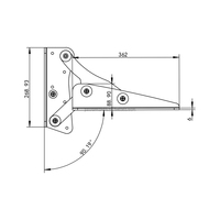 Support de siège de bateau POWER MARINE en acier inoxydable 316, réglable à 90 degrés, base carrée argentée pour yacht, 270 mm, pour VR