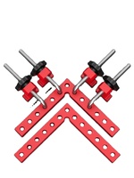 Pince de fixation d'angle droit en alliage d'aluminium pour le travail du bois, outil de menuisier DIY OEM, bloc en L, garantie 1 an