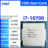 Pour processeur de bureau Core I7-10700 2,9 GHz 8 cœurs 16 threads 16 Mo de cache L3 LGA 1200 65 W TDP avec graphismes intégrés