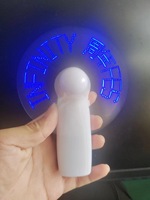 Mini ventilateur LED portable compact à lumière clignotante, alimenté par USB, avec éclairage coloré pour concerts, camping, salons professionnels, cadeaux d'été