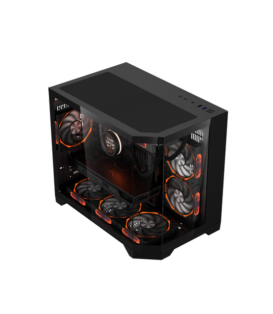 AntarcChill Custom Mid Tower Gaming Pc Case Gaming Casing Pc Cabinet M-ATX Computer Cases Towers Case Pc Gamer Cabinet