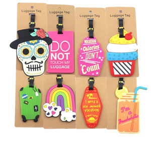 Étiquette de bagage de Golf en Silicone souple, en Pvc, lettre, accessoires de voyage, animaux de dessin animé, étiquettes de bagages vierges personnalisées - Product Image 1