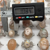 En gros très à la mode pierres naturelles cerisier anneau d'agate