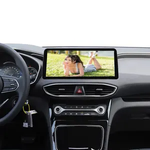 Gerllish 12.3 pouces Android Lecteur vidéo multimédia de voiture pour Hyundai Santa Fe 2017-2022 <span class=keywords><strong>Auto</strong></span> stéréo Radio GPS Navigation - Product Image 1