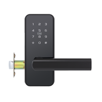 Serrure de porte automatique noire à prix d'usine, système de verrouillage intelligent par mot de passe unique, serrure de porte intelligente à code