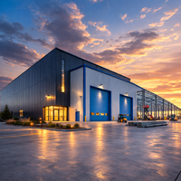 Edificio Prefabricado de Estructura de Acero Ligero Galvanizado, Almacén Industrial Refrigerado para Exportación