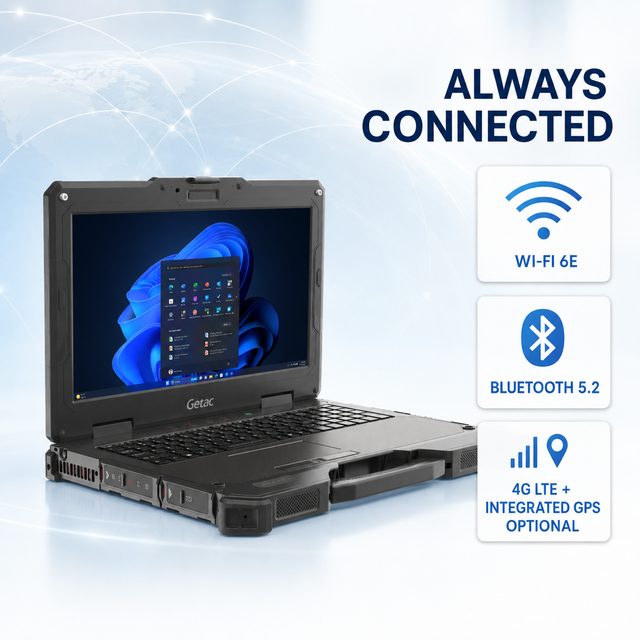 GETAC X600 Fully Rugged Laptop Intel Core I5 VPro 15.6 Inch FHD IP66 Windows 11 Pro Industrial Computer for Field Service