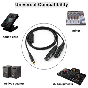 Câble de raccordement audio Yinyu AC066M double micro <span class=keywords><strong>XLR</strong></span> femelle vers <span class=keywords><strong>RCA</strong></span> pour table de mixage, carte son, enceinte active - Product Image 6