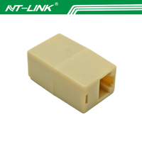 NT-LINK 8P8C 6P6C RJ45 RJ12 3U-50U plaqué or CAT3 UTP cordon téléphonique vocal connecteur de câble droit femelle à femelle coupleur