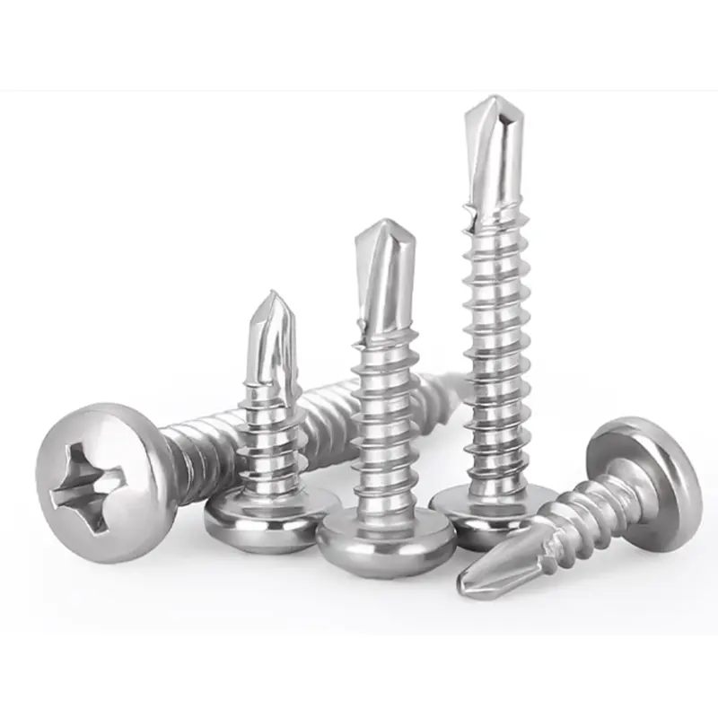 Stainless Steel 316 Pan Head Drill screw DIN968 PA Sharp-Tailed Cross Round Head Screw