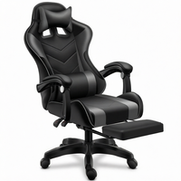 Chaise de Gamer AOR en Tissu, Chaise de Course à Dossier Haut, Hauteur Réglable, Base Rotative, Accoudoirs Ajustables, Ergonomique, Industrielle, pour la Maison
