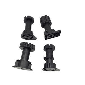 Pieds d'armoires de cuisine noirs réglables Pieds de plinthe Pieds en plastique Pieds de meubles en PP pour meubles modernes - Product Image 2