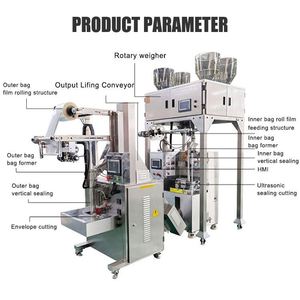 Máquina empaquetadora de bolsitas de té triangular de nailon, pequeña automática para cafeterías - Product Image 4